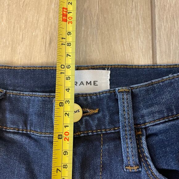 FRAME Le High Straight Jeans Women’s Size 26 Blue High Rise Cropped Hemmed Denim - Picture 4 of 9